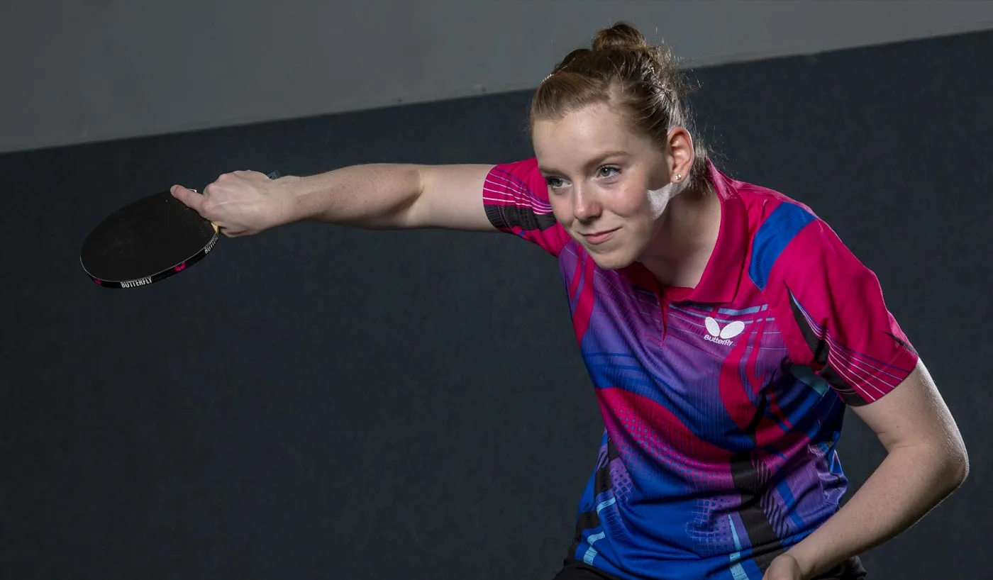 Tafeltennis Britt Eerland - gemotiveerd in sport - Johan Cruyff Institute