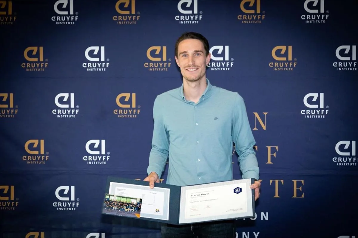 Marco Doets volgt zijn droom dankzij de Master in Sport Management Johan Cruyff Institute