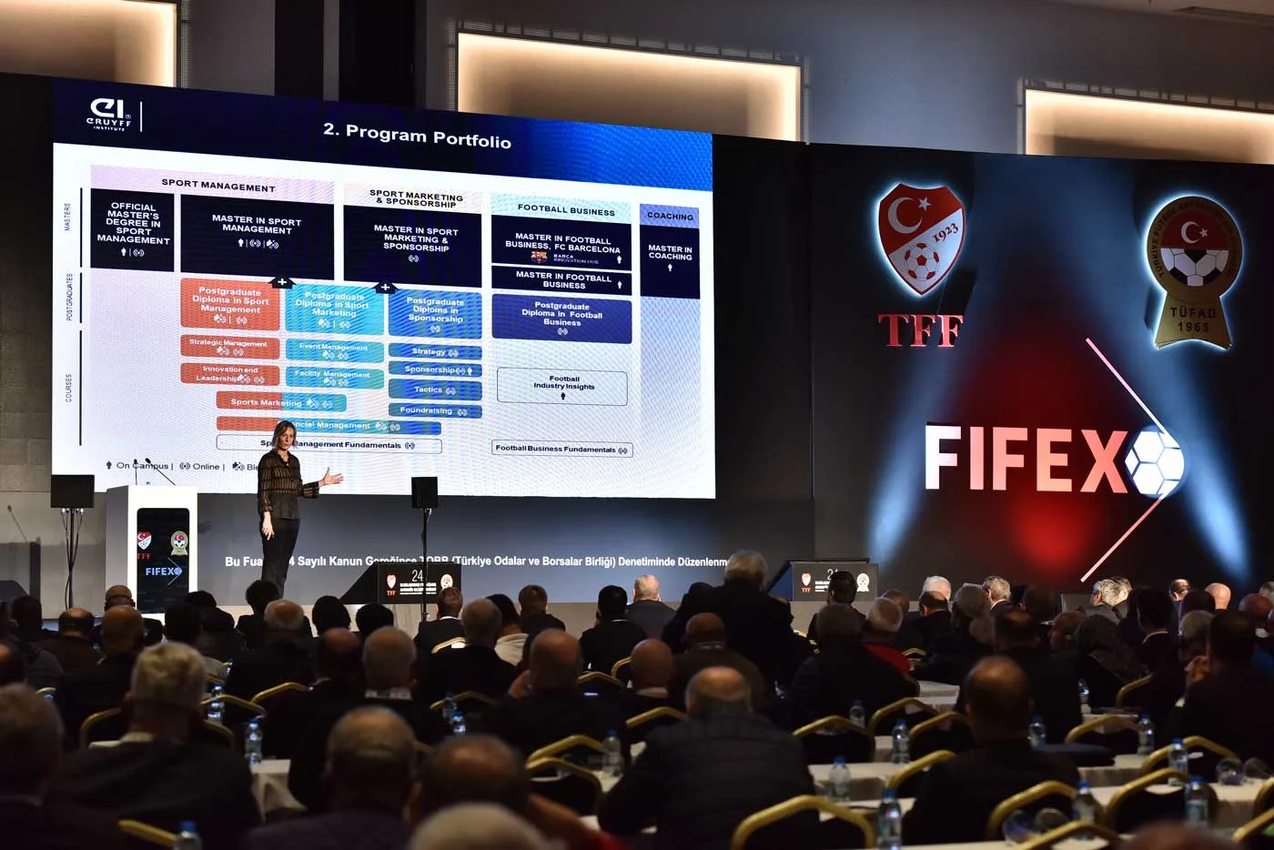Johan Cruyff Institute receives the award as the 'Greatest Contributor in Football Education' at FIFEX